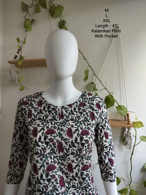 Kalamkari Print Cotton Kurti 4